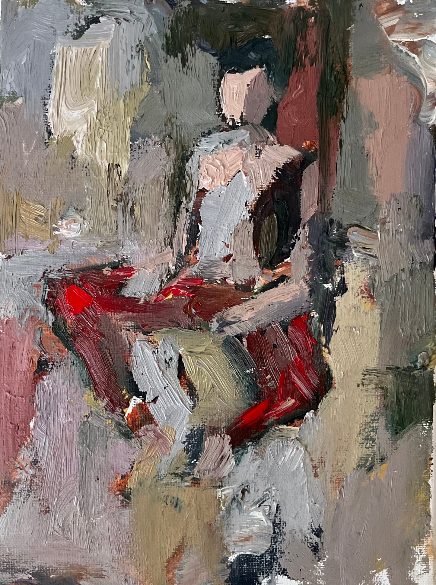 Sitting Man Oil Painting