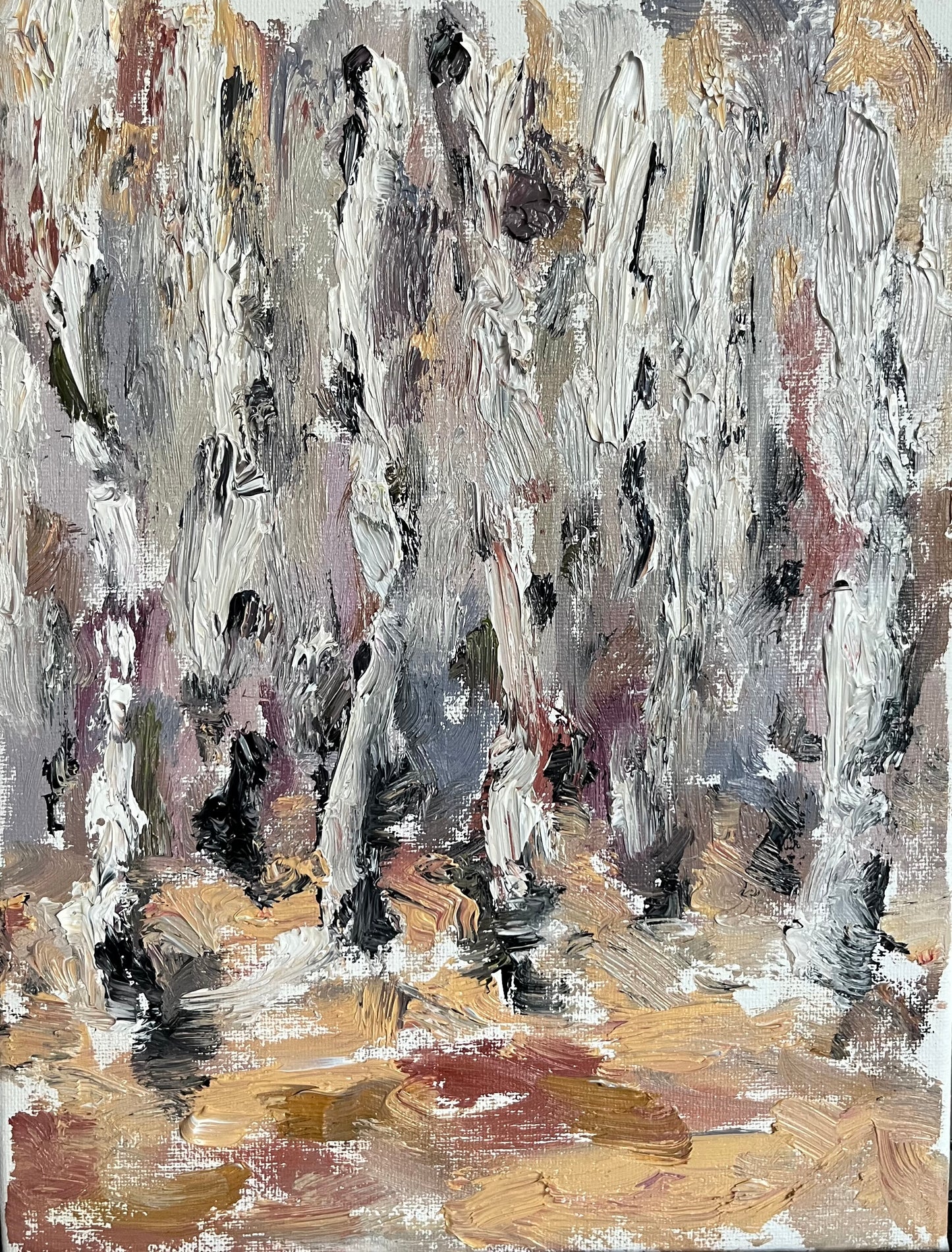 Birch Forest Oil Painting
