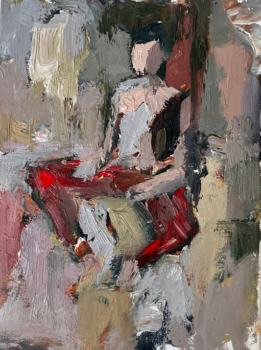 Sitting Man Oil Painting