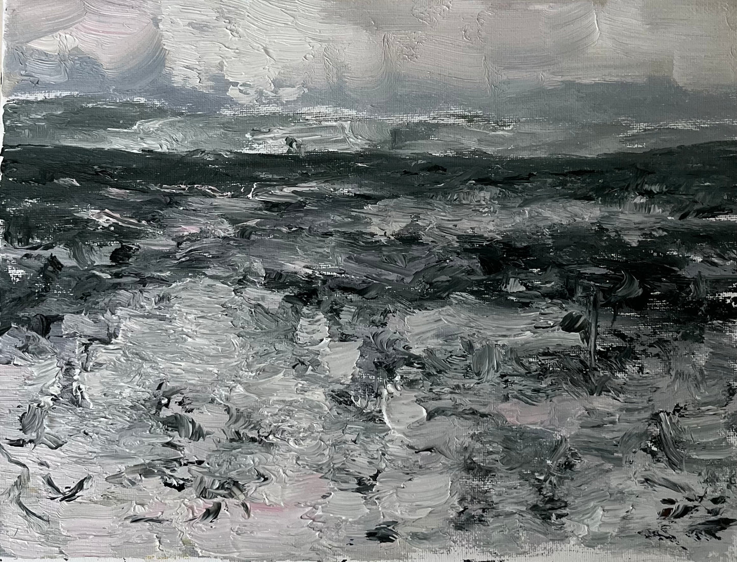 Snow Field Oil Painting